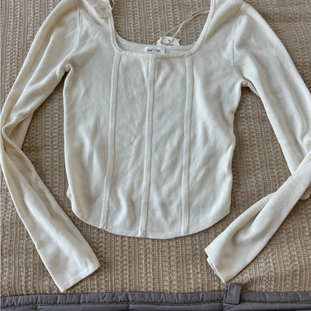 Hippie Rose Cream Long Sleeve Blouse